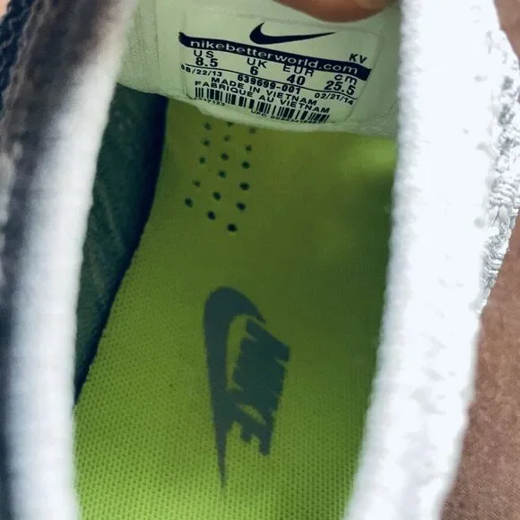 Nike Free Flyknit Chukka Womens Pure Platinum Wolf Grey 639699-001 Size 8.5 US - Picture 10 of 10